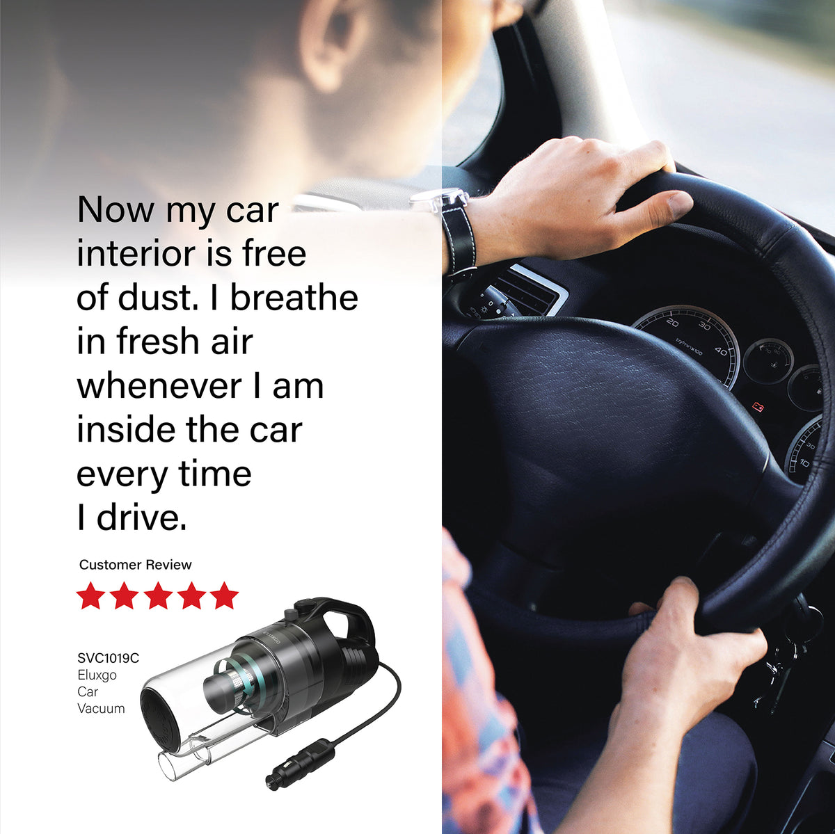 VACUUM ※プロフィール必読ページ Eluxgo SVC1019C | Portable and Lightweight Car Vacuum