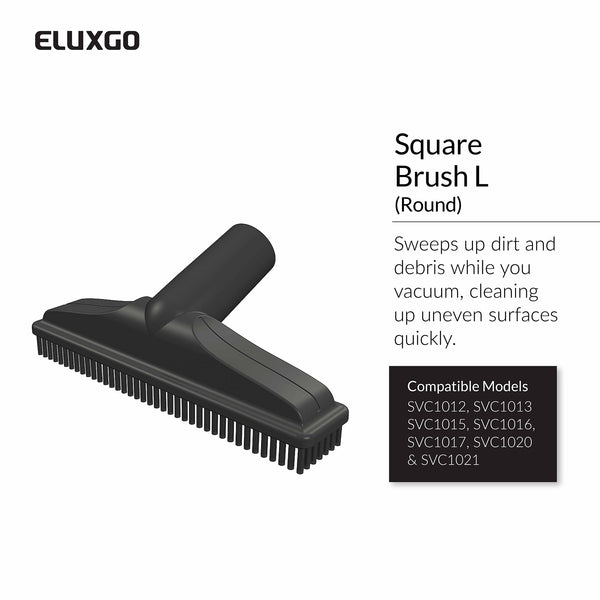 Eluxgo vacuum cleaner square brush cleaning up uneven surfaces